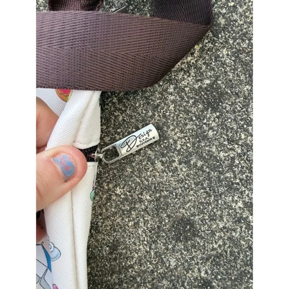 Design USA Souvenir New York City NYC Print Kids Crossbody Bag White Brown‎